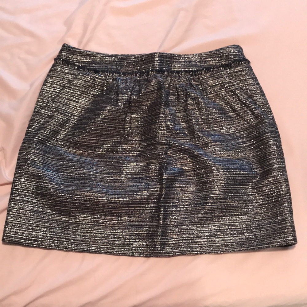 Gap Navy/Silver Mini Skirt with POCKETS!